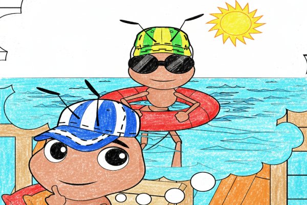 Andy Ant Uses His Imagination Digital Coloring Pages cover