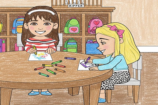 Kala's First Day Of Kindergarten Digital Coloring Pages cover